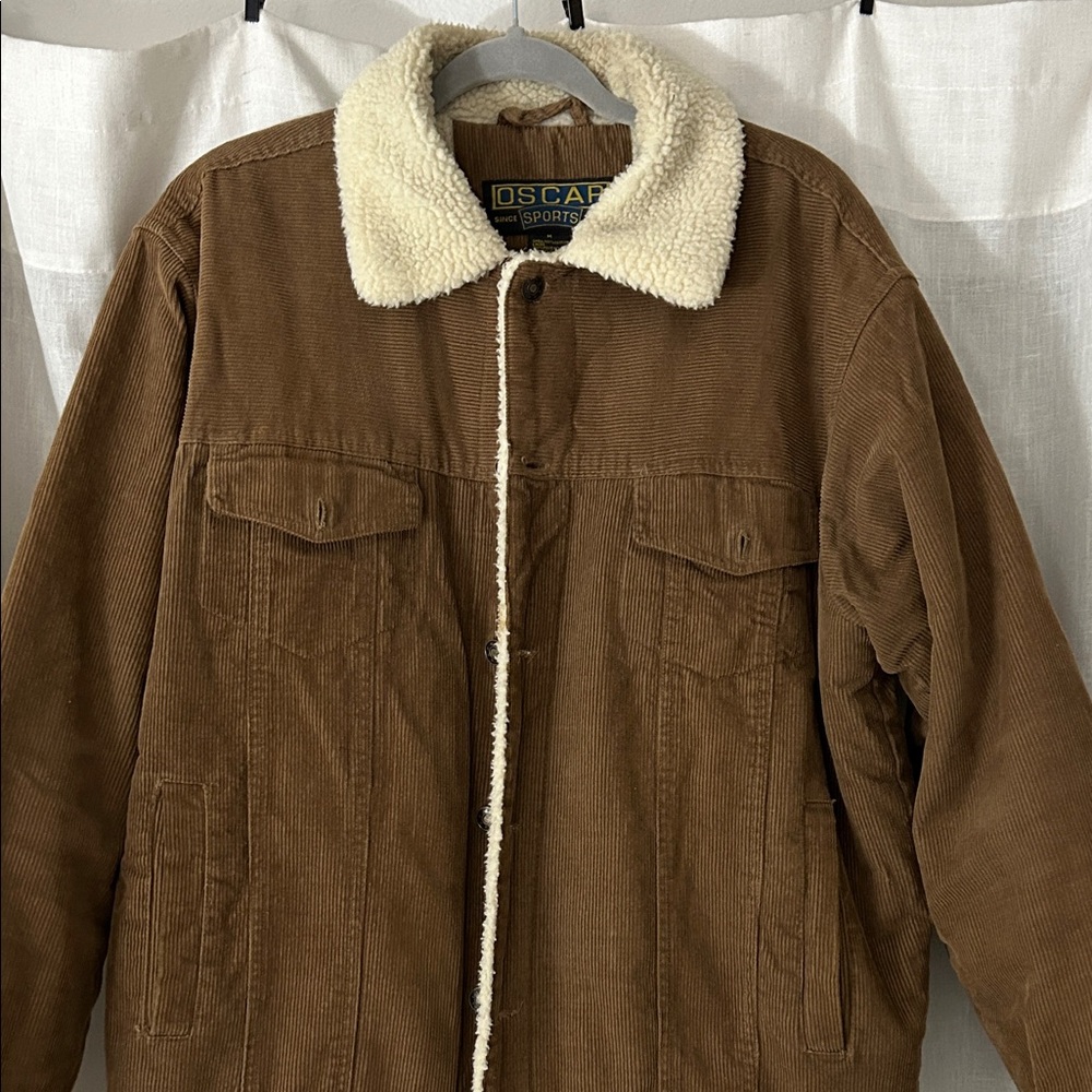 Men's Corduroy Jacket with Sherpa Collar